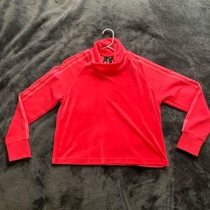 Adidas pink medium velvet sweater